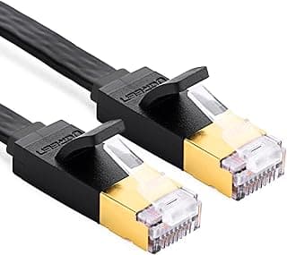 Cat 7 U/FTP Lan Cable Flat Design 3m (Black)