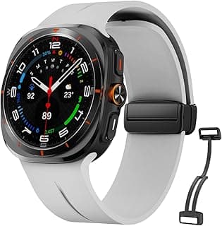 أحزمة سيليكون مغناطيسية متوافقة مع ساعة سامسونج Galaxy Watch Ultra مقاس 47mm، سوار بديل متوافق مع Galaxy Watch 7 Ultra 2024 للرجال والنساء
