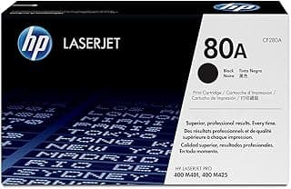 خرطوشة حبر أصلية 80A (CF280A) لطابعات اتش بي LaserJet Pro M401 M425، أسود