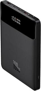 Ultrathin Blade 100W Powerbank 20,000 mAh Super Fast Charging PD QC4.0 for Microsoft Surface Pro X, Surface Book, Surface Pro 9/8 / 7/6 - Dark BLack