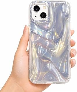 Ecosystem Luxury Case for iPhone 11/12 /13/14 + (13/14/15/16 Pro Max) – Shockproof Protective Cover, Stylish Iridescent Design, Camera Protection, Lightweight Slim Case - (W7, iPhone 15)