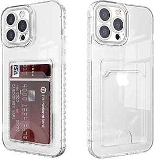 Compatible with iPhone 17 Pro Max Case with Card Holder, Clear Card Slot case, Ultra-Thin, Soft, Shockproof, Credit Card Protective Cover for iPhone 17 Pro Max