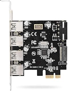 سي واي بطاقة 4 منافذ PCI-E الى USB 3.0، محول توسيع PCI اكسبرس 5 جيجابايت في الثانية للوحة الام