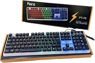 كيبورد سلكي USB من POINT PT-75، يدعم العربية والإنجليزية