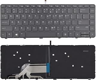 كيبورد لابتوب Wefly متوافق مع HP Probook 430 G3 430 G4 440 G3 440 G4 445 G3 640 G2 645 G2 640 G3 645 G3 HSTNN-Q98C مع إضاءة خلفية