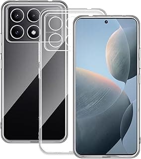 جراب لهاتف شاومي Poco X6 Pro، سيليكون شفاف، حماية من الصدمات، نحيف ومقاوم للاصفرار