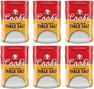 ملح طعام ناعم من Cooks، عرض 6 قطع × 200 جرام