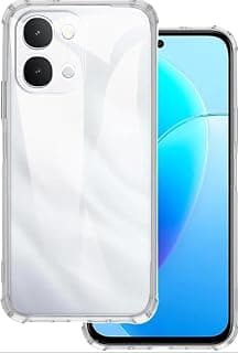 Case Compatible with Vivo Y31D Soft TPU + Silicone Bumper Transparent Reinforced Corner Full Camera Protection Transparent Case
