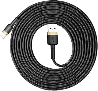 كابل Baseus Lightning إلى USB لجهاز ابل iPod touch (الجيل السادس) شحن سريع 2A - 3 متر - ذهبي