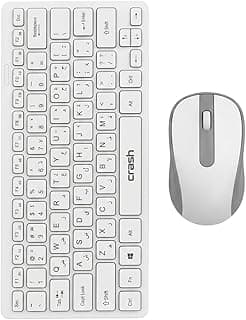 كيبورد وماوس لاسلكي صغير، نوع شوكولاتة، USB-A، 1600 DPI، ABS