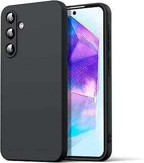 Cover for Samsung Galaxy A55 5G, Soft Liquid Silicone TPU Protective Ultra Slim Shockproof Case, Case Compatible with Samsung Galaxy A55 5G - Black