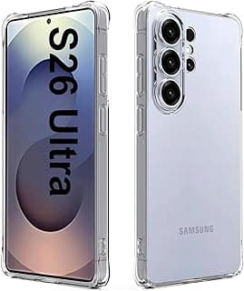 Clear Case Compatible with Samsung Galaxy S26 Ultra 5G, 360° Airbag Protection, Ultra-thin Soft TPU Case Slim Transparent Flexible Case for Samsung S26 Ultra