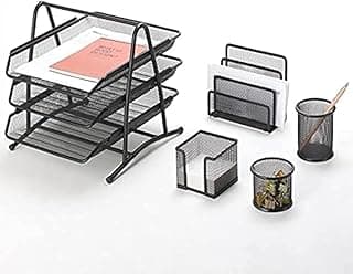 Metal mesh office set of 5 pieces