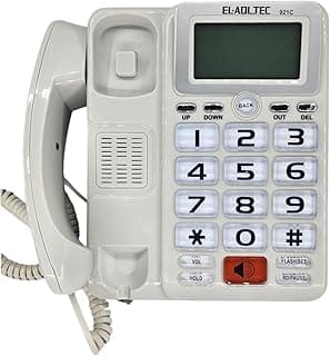 EL-ADL Tec Corded Telephone, 921C (White)