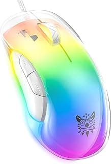 ماوس العاب الكترونية سلكي CW925 RGB من اونكوما، DPI قابل للتعديل حتى 12800، تصميم مريح خفيف الوزن، مستشعر دقيق، اضاءة خلفية RGB قابلة للتخصيص