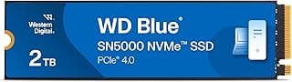 وسيط تخزين WDS200T4B0E ذو حالة ثابتة داخلية سعة 2TB SN5000 بذاكرة مستديمة - منفذ PCIe الجيل 4.0 M.2 2280 حتى 5150MB/s من ويسترن ديجيتال