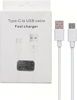 Type-C to USB Fast Charging & Data Cable, 100 Centimeters, White