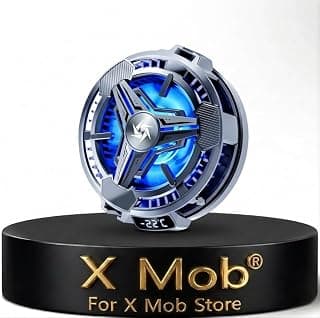 مبرد درجة حرارة للموبايل 2 في 1 للاعبين والسائقين من X Mob، يعمل مع ماج سيف، 5 دقائق للتجميد، كيبل نوع سي، للاستخدام طوال اليوم، اصابع بابجي مجانية ومشبكين مجانيين للتبريد، عبوة واحدة من X Mob