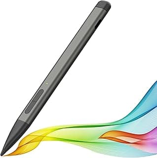 قلم Slim Pen 2 لمايكروسوفت سيرفس بضغط 4096، ممحاة وزر أيمن، رفض راحة اليد، سن جرافيت، لسيرفس برو 9/8/7/6/5/4/3/X، سيرفس جو 3/2/1، بوك 3/2/1، لابتوب 1-3، سيرفس ستوديو 2+/2/1 رمادي