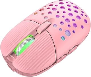 MaNMaNing Office 2.4G Charging BM900 Wireless Mouse Gaming Glowing Hole Mouse MNL-5204 (Pink, One Size)