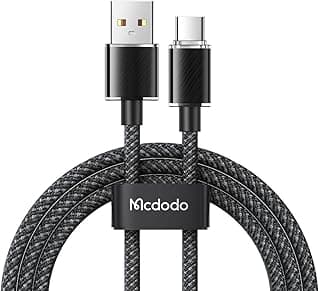 كابل شحن سريع USB من نوع سي الى نوع سي بطول 1.2 م من ميكدودو، أسود