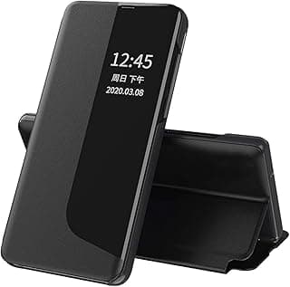 Case Cover Compatible with Xiaomi Poco C71 / Xiaomi Redmi A5 4G Case, Premium PU Leather Flip Case Shockproof Horizontal Leather Case Non-Original (Black)