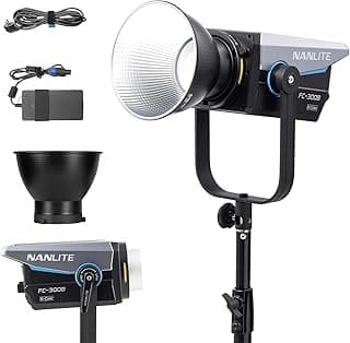 نانلايت مصباح LED FC-300B 350 واط 2700-6500 كلفن 37340 لوكس عند 1 متر - مصباح فيديو احترافي مزدوج اللون للتصوير والبث المباشر والتصوير الفوتوغرافي في الاستوديو