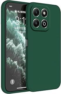 جراب لهاتف Honor X6c (6.61 بوصة)، جراب حماية من السيليكون TPU – أخضر داكن