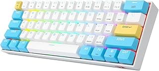 ريدراجون كيبورد ميكانيكي K530 برو اس اي دراكونيك 60% باضاءة RGB و3 اوضاع لاسلكية و61 مفتاحا مع مفاتيح خطية هادئة ومقبس تبديل سريع 100% ولوحة الكترونية مطبوعة مثبتة على لوحة حرة