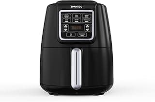 TORANDO Air Fryer 1550 Watt 4 Liter Black x Silver THF-1554D-XL-BS