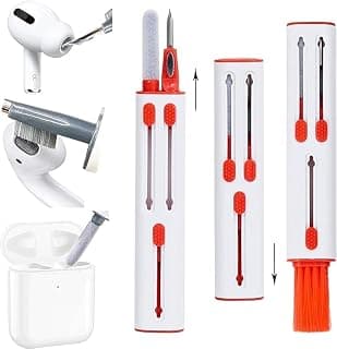 for Cleaner Kit Pro 1st 2nd 3rd Generation, Cleaning Kit and Keyboard Brush Gen 3 2 1, Pen Ear Bud Cleaning Tool, Compatible with Samsung Galaxy Earbuds, Beats, Laptop Phone (Red)
