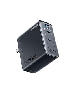شاحن 747 150 وات USB-C GaNPrime، شاحن حائط سريع بـ 4 منافذ مع قابس قابل للطي، شحن عالي الطاقة للابتوب ماك بوك، ايفون 16، لابتوب ديل والمزيد - أسود