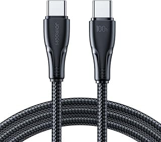 كابل من جويروم بطول 1.2 متر نوع USB-C بقوة 100 وات متوافق مع اللابتوبات والهواتف الذكية والأجهزة اللوحية وماك بوك