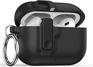 جراب مودرن بقفل لـ ابل AirPods Pro الجيل الثالث (2025): تصميم أنيق بحماية قفل متوافق مع Airpods Pro 3 (أسود)