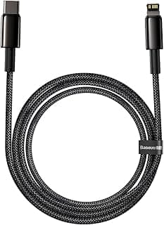 tungsten gold fast charging data cable type-c to ip pd 20w 2m black