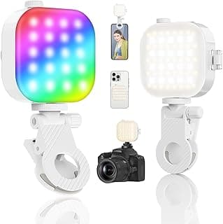 إضاءة فيديو RGB مغناطيسية من تيليسِن، إضاءة سيلفي 60 LED بقدرة 6 وات لهواتف آيفون متوافقة مع MagSafe، إضاءة قابلة لإعادة الشحن 2500K-9000K/2000 مللي أمبير للسيلفي، الفيديو، المكياج، وصناعة المحتوى