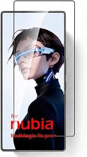 Full coverage ultra clear gaming tempered glasses screen protector with fingerprint support and olephobic coating for ZTE nubia RedMagic 11S Pro+ - black