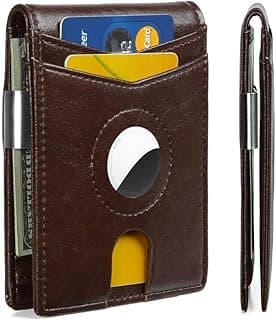 حافظة حماية من ذا باك متوافقة مع آبل إيرتاغ، تصميم نحيف مصنوعة من مادة شبيهة بالجلد باللون الزيتوني البني