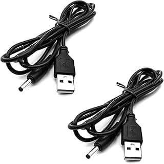 قطعتان كابل طاقة USB إلى DC 5 فولت، طول 0.8 متر، مقبس 5.5 × 2.1 مم، للأجهزة الإلكترونية واللابتوب والراوتر