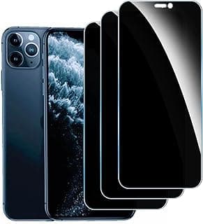 3 Pieces: Tempered Glass for iPhone XS Max/iPhone 11 Pro Max Privacy Film, 9H Hardness, Anti-Spy, Anti-Scratch, Bubble Free, Anti-Fingerprint Screen Protector