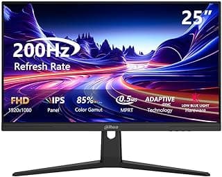 شاشة ألعاب DHI-LM25-E231BN 24.5 بوصة 1080p، ومعدل تحديث 165 هرتز، ووقت استجابة 1 مللي ثانية، ولعب فائق السلاسة، وتقنية العناية بالعين لألعاب الكمبيوتر وجهاز تشغيل ألعاب الفيديو الرقمية من داهوا