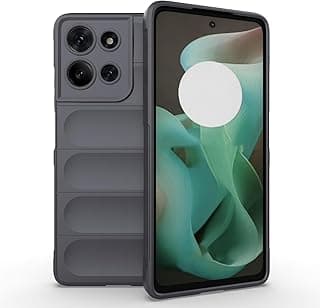 جراب هاتف متوافق مع موتورولا موتو G75 Magic Shield من TPU + سيليكون مضاد للصدمات (رمادي غامق)