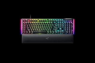 كيبورد ريزر بلاك ويدو V4 بمفاتيح ميكانيكية وإضاءة RGB مع أزرار قابلة للبرمجة، أسود، متوافق مع الكمبيوتر، تخطيط ألماني