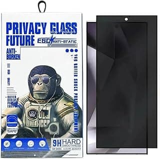 Privacy Screen Protector for Samsung Galaxy S25 Ultra, Support Fingerprint Unlock, Scratch Resistant, Bubble-Free, Easy Installation,9H Hardness, Full Coverage Film for samsung S25 Ultra