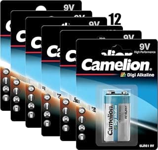 بطارية قلوية Camelion 9V عدد 12 قطعة