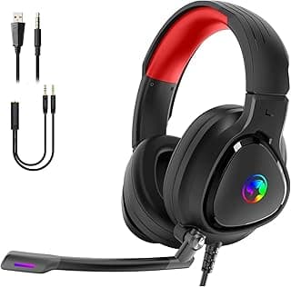 هيدفون ألعاب سلكي ستيريو مع إضاءة RGB خلفية بألوان مميزة، منفذ USB 2.0، مشغلات 40 ملم، وميكروفون متعدد الاتجاهات لضمان صوت واضح ونقي - مارفو HG8958.