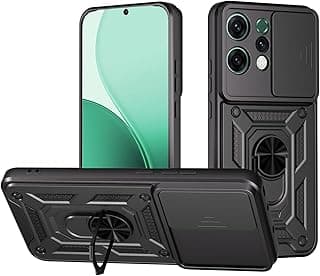 Case Cover Shock resistant UNBLACK Sliding CamShield TPU + PC Compatible with Oppo Reno 14 (Black)