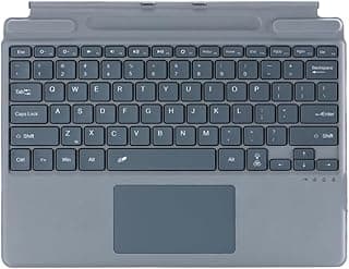 كيبورد لجهاز مايكروسوفت Surface Pro Copilot+ (الجيل 11) / Pro 11 / Pro 10/9 / 8 / X، 13 بوصة، كيبورد قابل للفصل مع تاتش باد، بدون إضاءة خلفية وبدون مكان للقلم (لون Fossil)