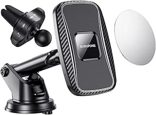 bh35 magnetic in-car holder wireless charger - black