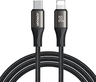كابل من جويروم بطول 1.2 متر نوع USB ولايتنينغ متوافق مع آيفون وآيباد وأجهزة آبل 8 بن